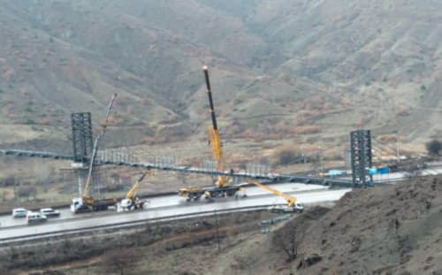 KOLİN - Hekimhan Conveyor Crossing Suspension Bridge Manufacturing and Installation