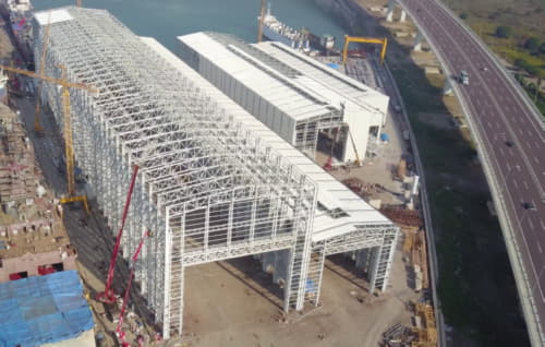 KOLIN -Sefine Shipyard Steel Hangar Manufacturing and Installation